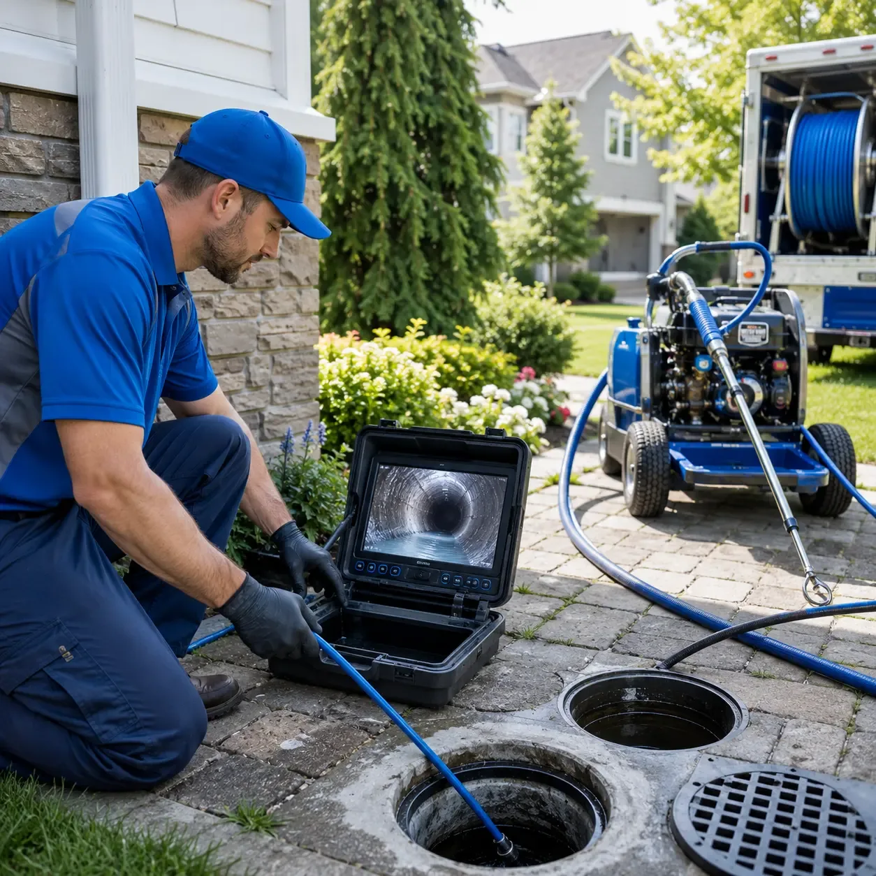 Outdoor drain cleaning professionals serving Hicksville, NY